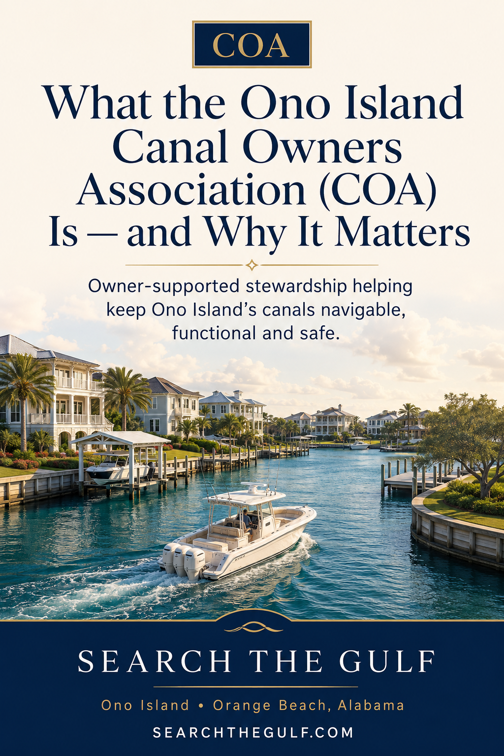 Ono island COA canal owners association Ono Island COA Canal Owners Association